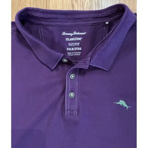 Tommy Bahama IslandZone SUPIMA Polo Shirt Men's 3XLB Purple Performance Knit